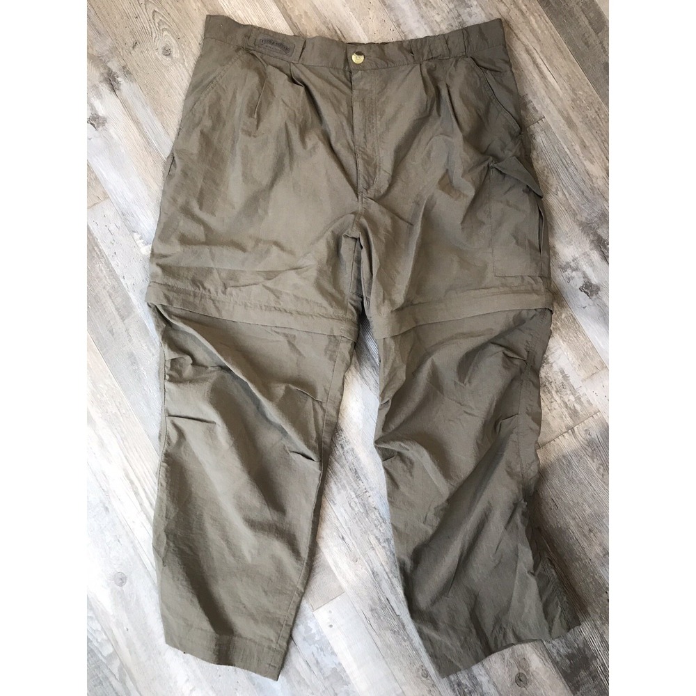 Field And Stream Pants Men's Size XL Beige Khaki Zip Off Legs Defect In Photos